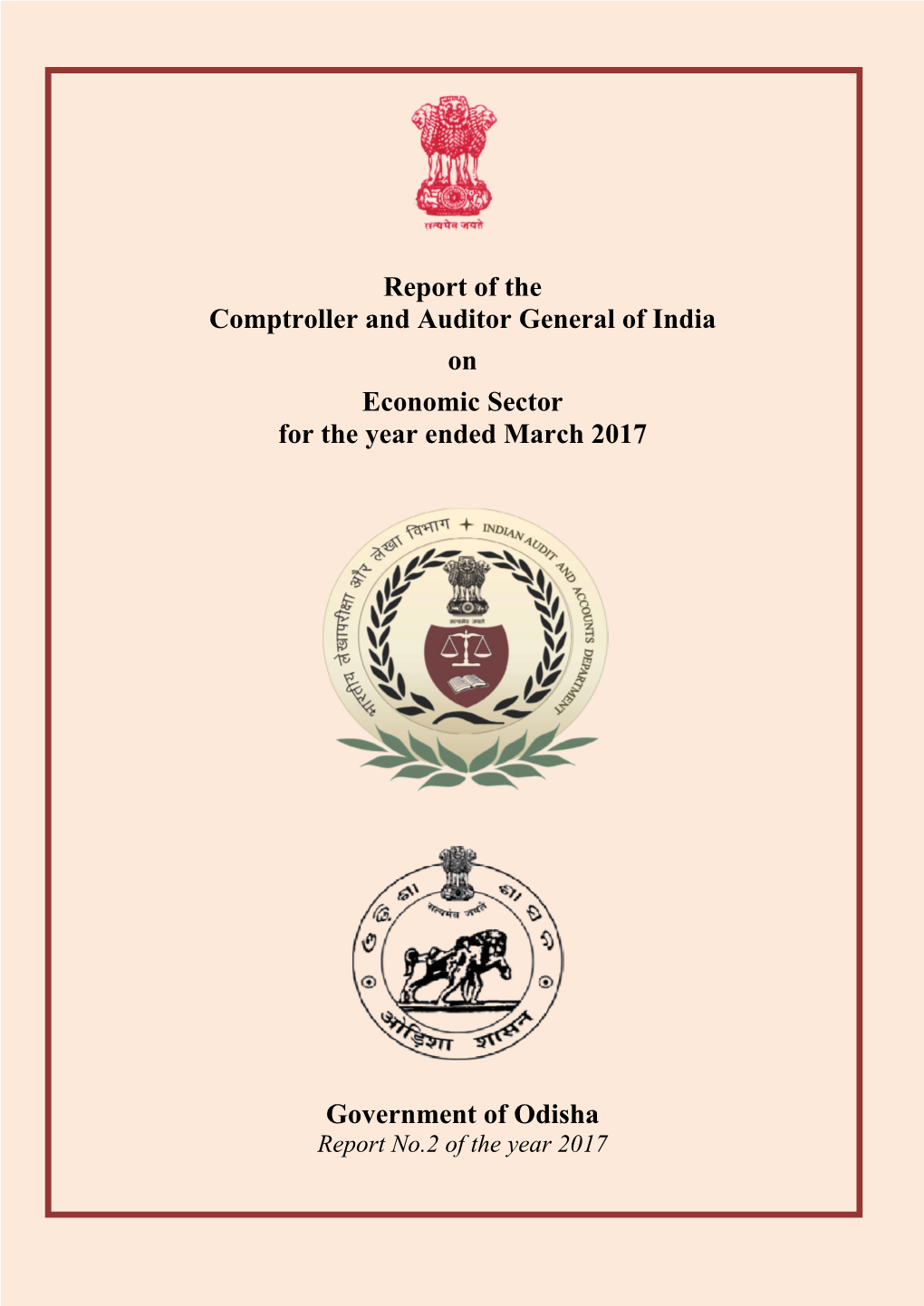 Report of the Comptroller and Auditor General of India on Economic Sector for the Year Ended March 2017