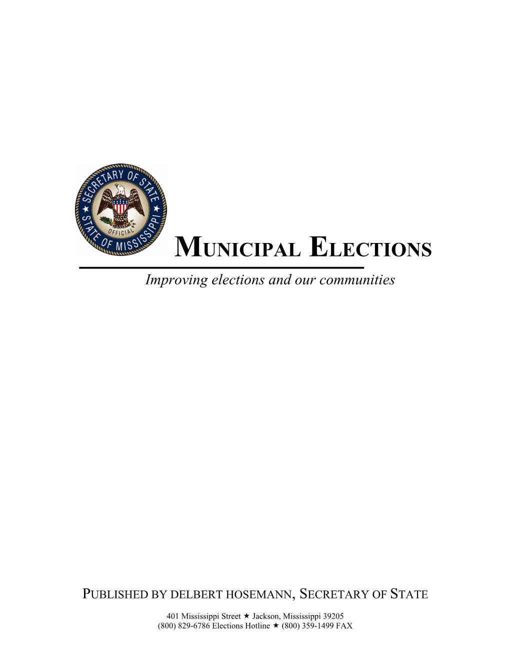 Municipal Elections Handbook