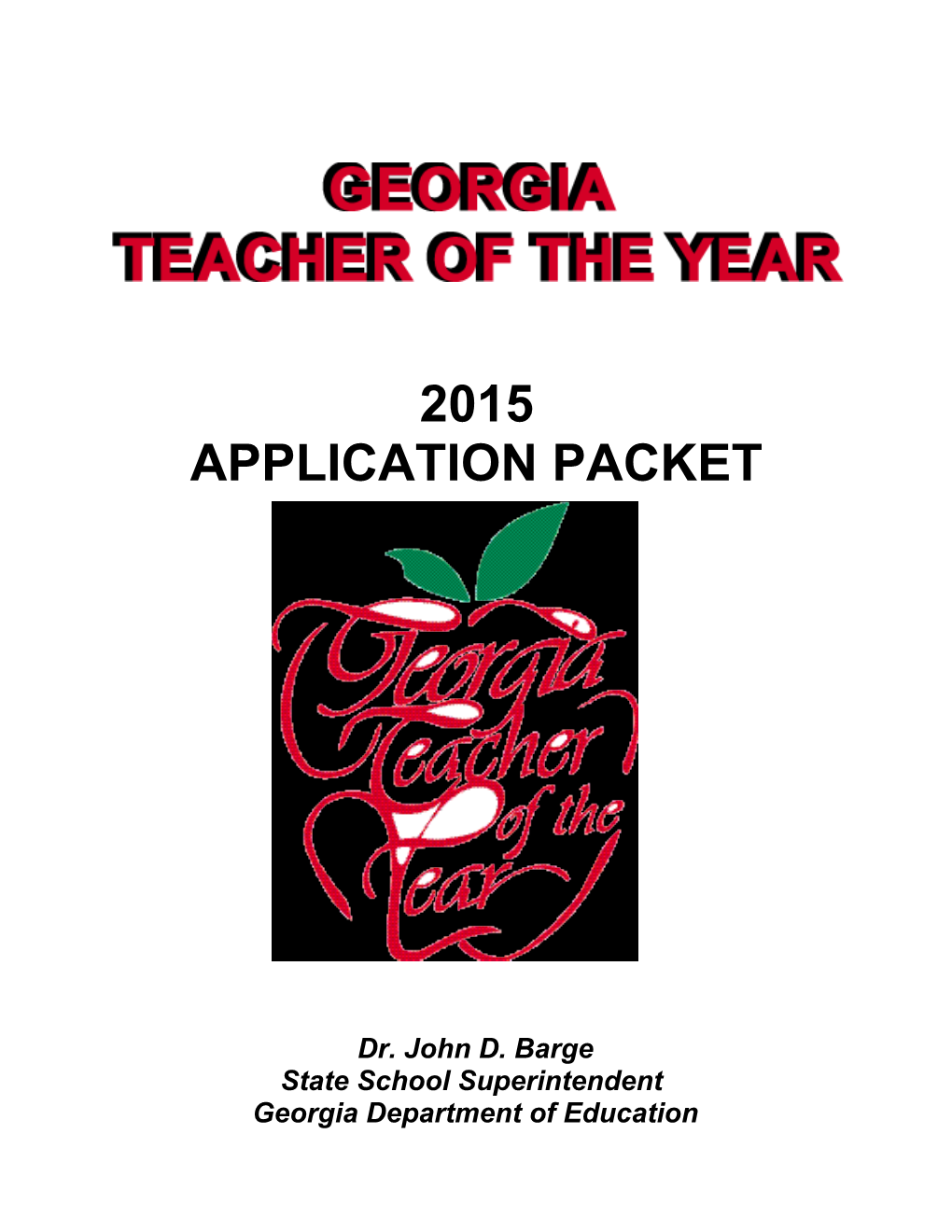 2015 GTOTY Application Packet