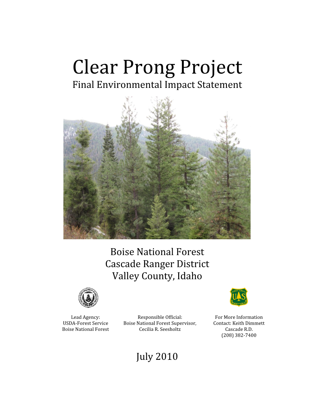 Clear Prong Project Final Environmental Impact Statement