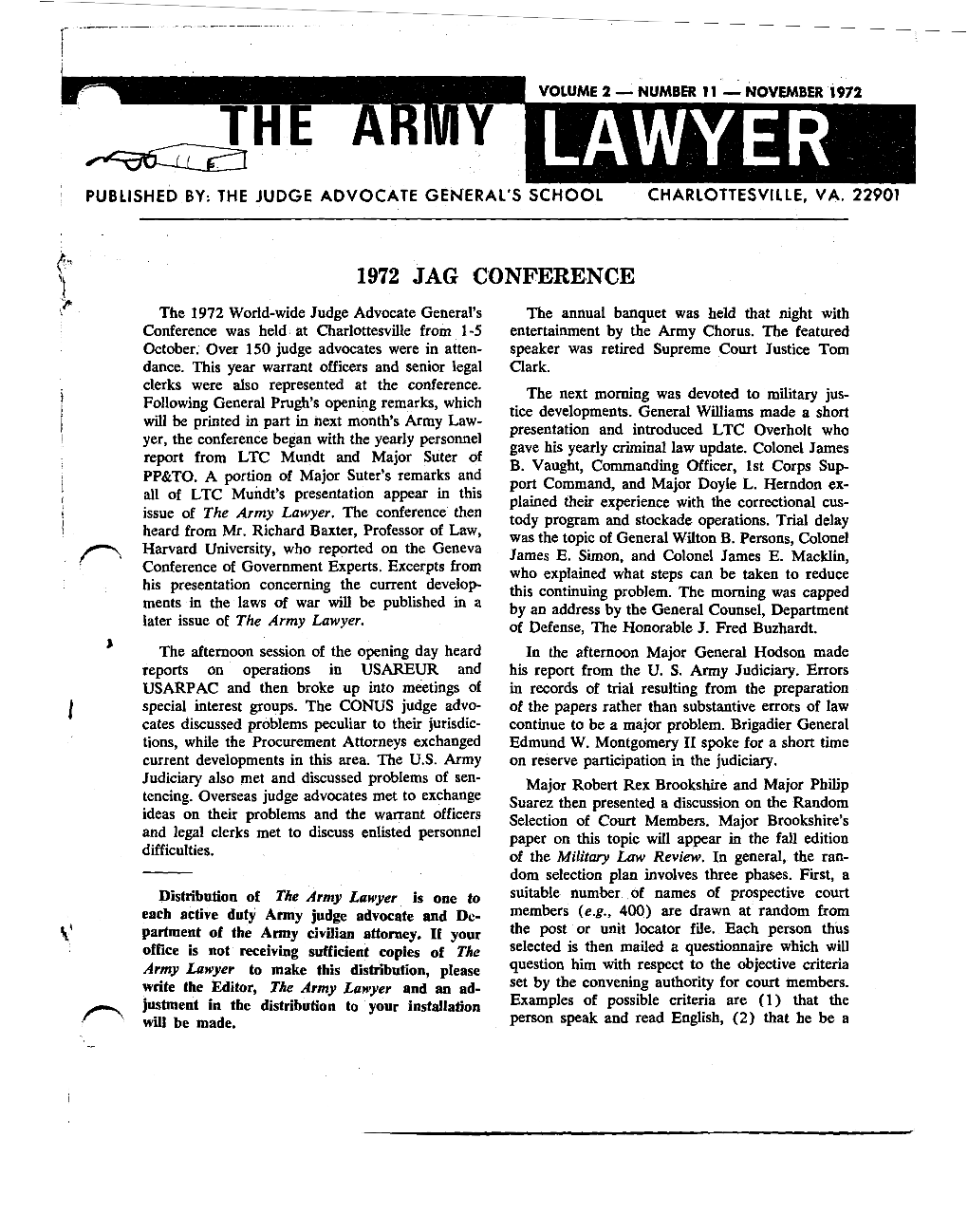 The Army Lawyer (Nov