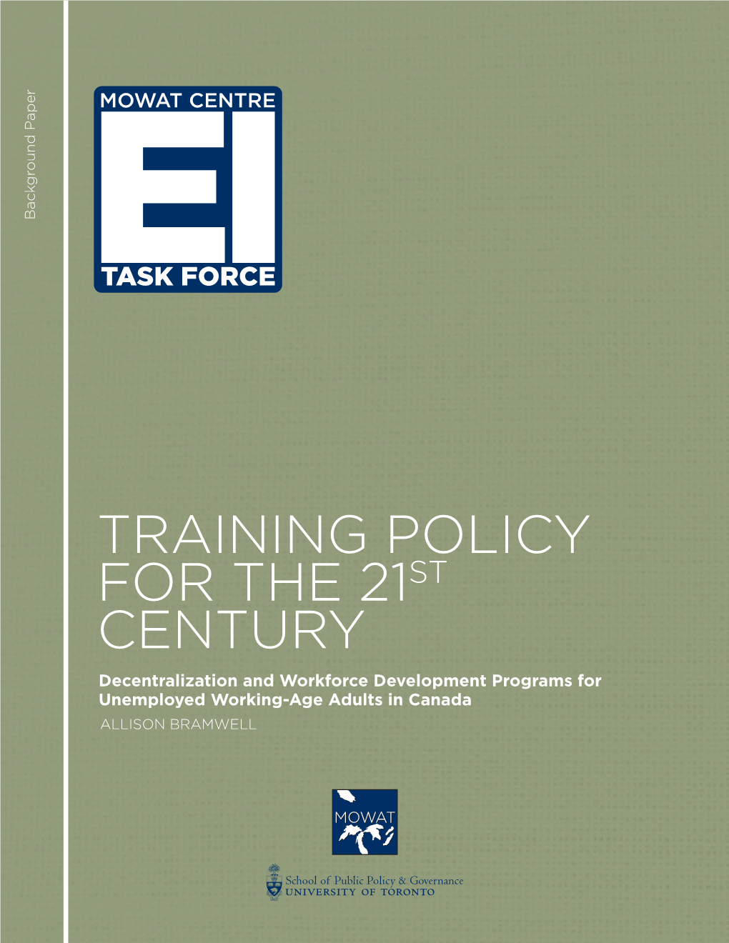 Training Policy for the 21St Century