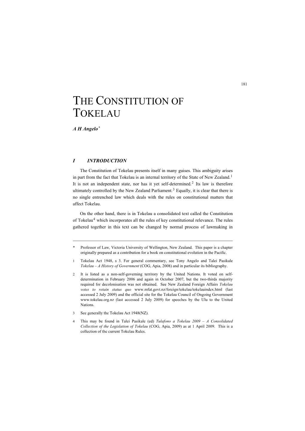 The Constitution of Tokelau