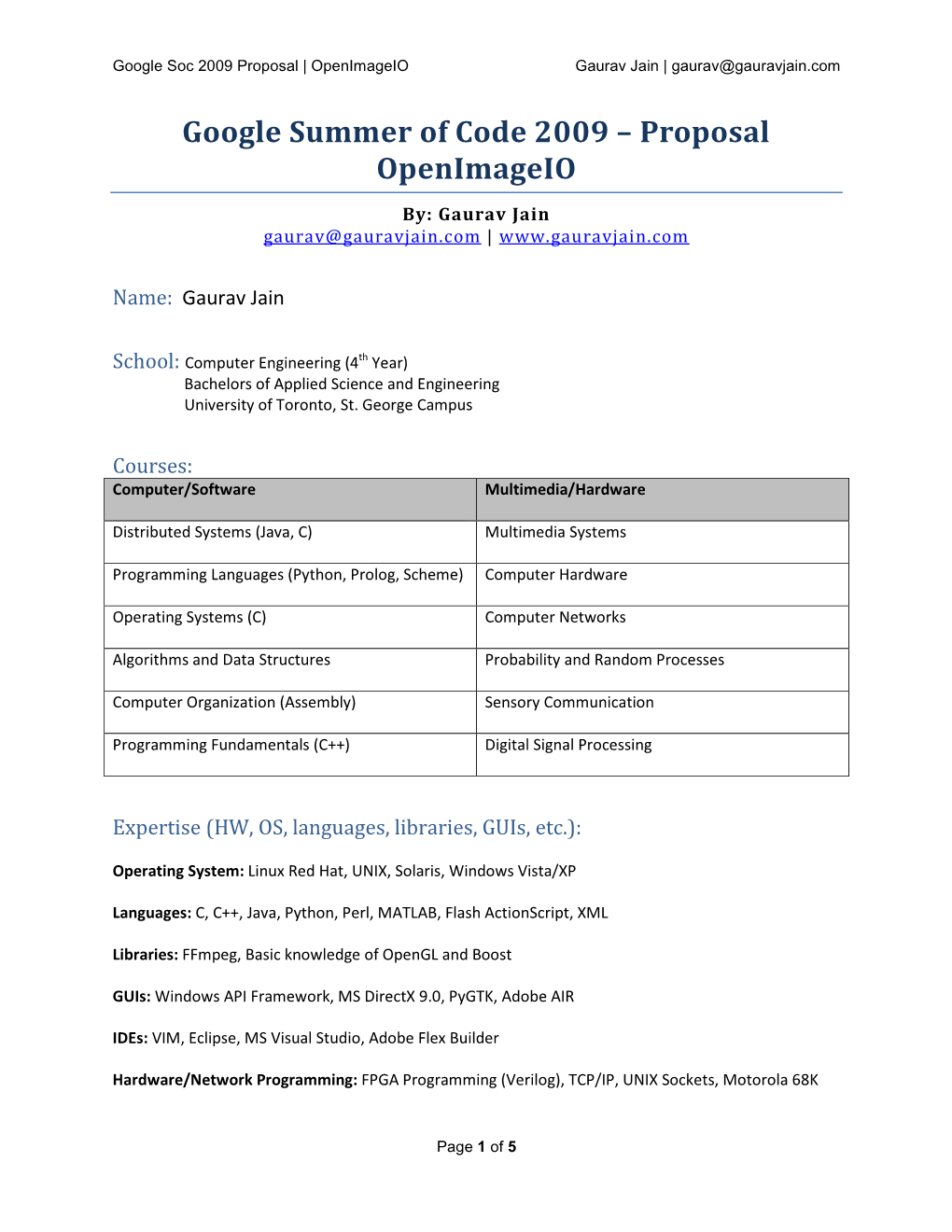 Proposal Openimageio