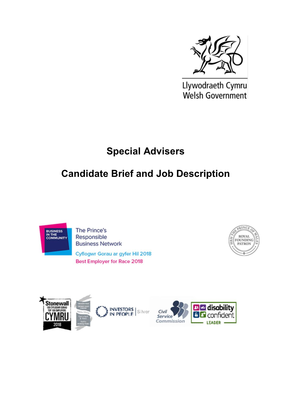 Special Advisers Candidate Brief and Job Description