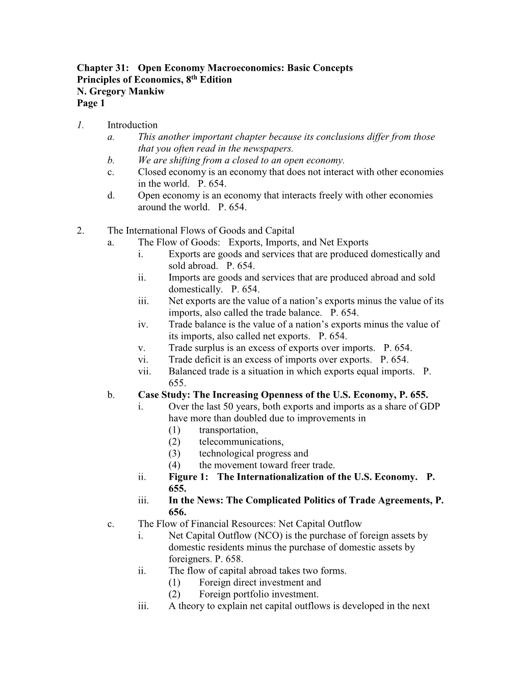 Chapter 31: Open Economy Macroeconomics: Basic Concepts Principles Of ...