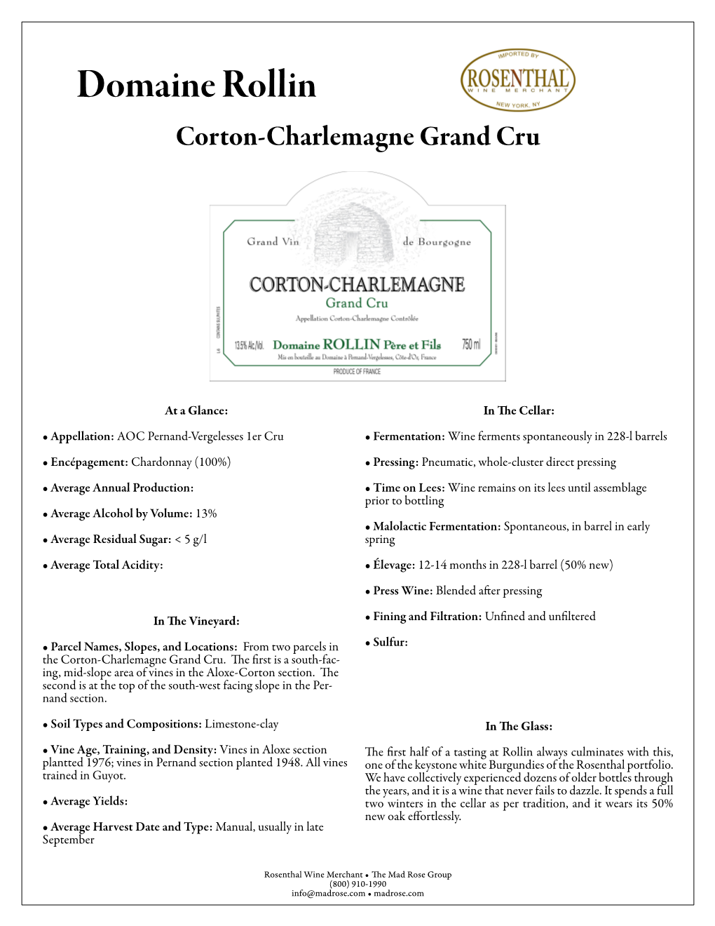 Corton Charlemagne Grand