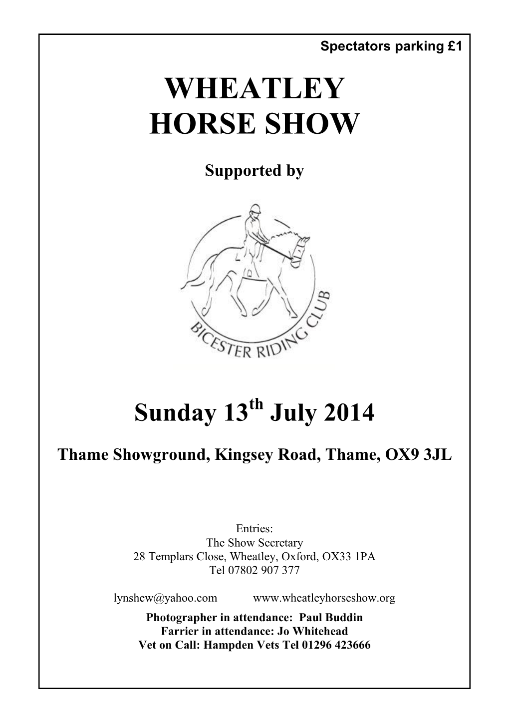 Wheatley Horse Show