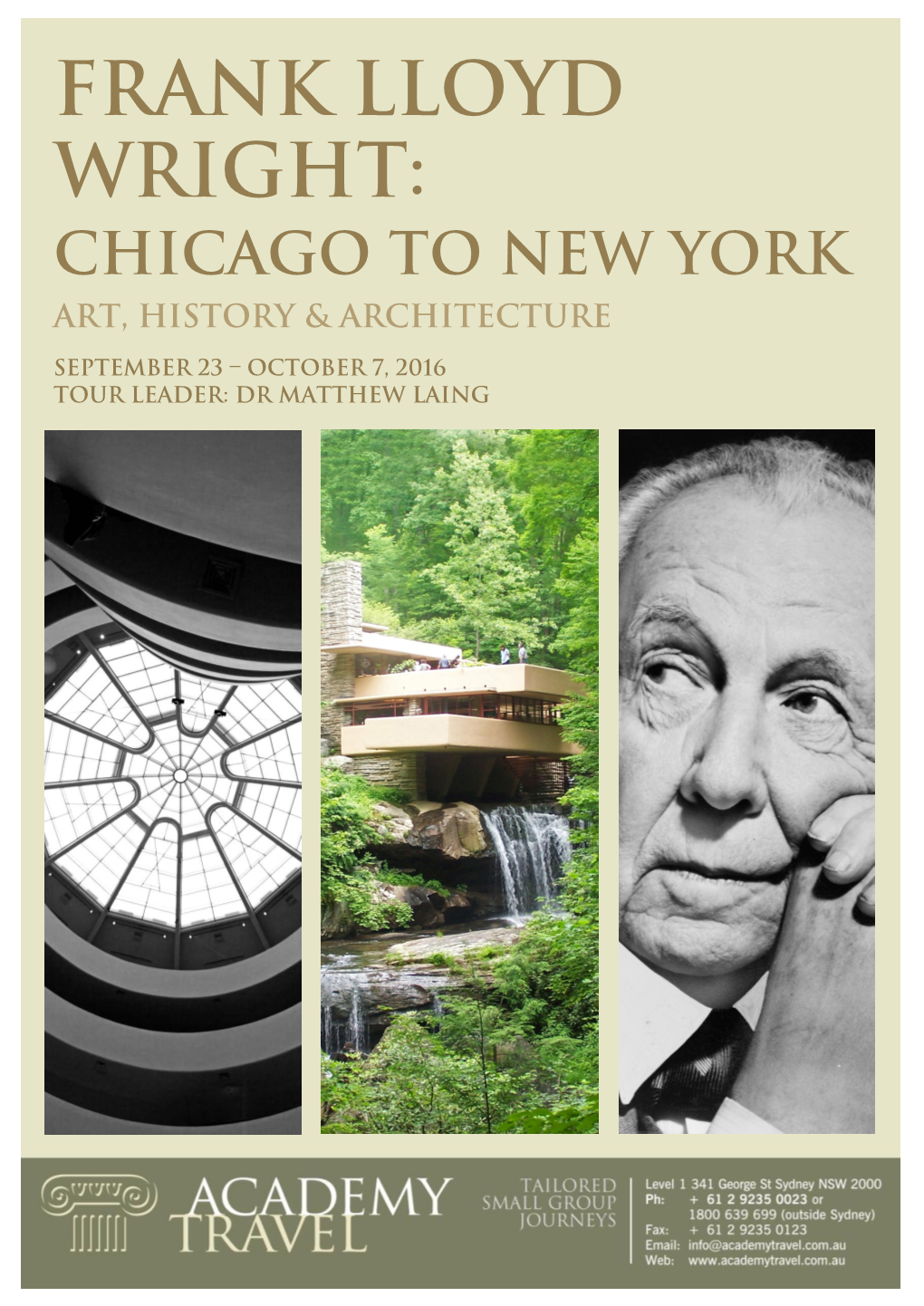 Frank Lloyd Wright: Chicago to New York Art, History & Architecture