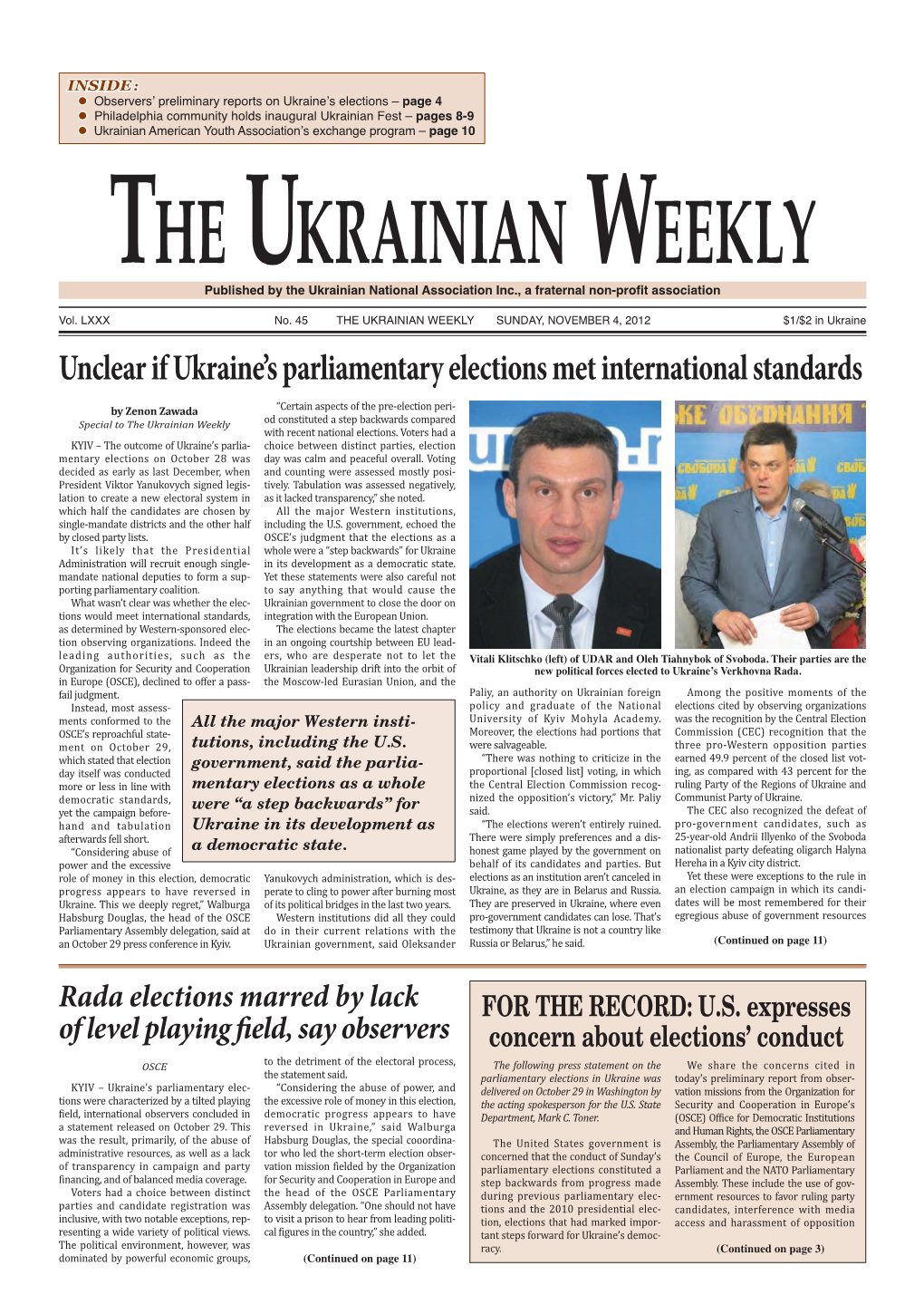 Unclear If Ukraine's Parliamentary Elections Met International Standards
