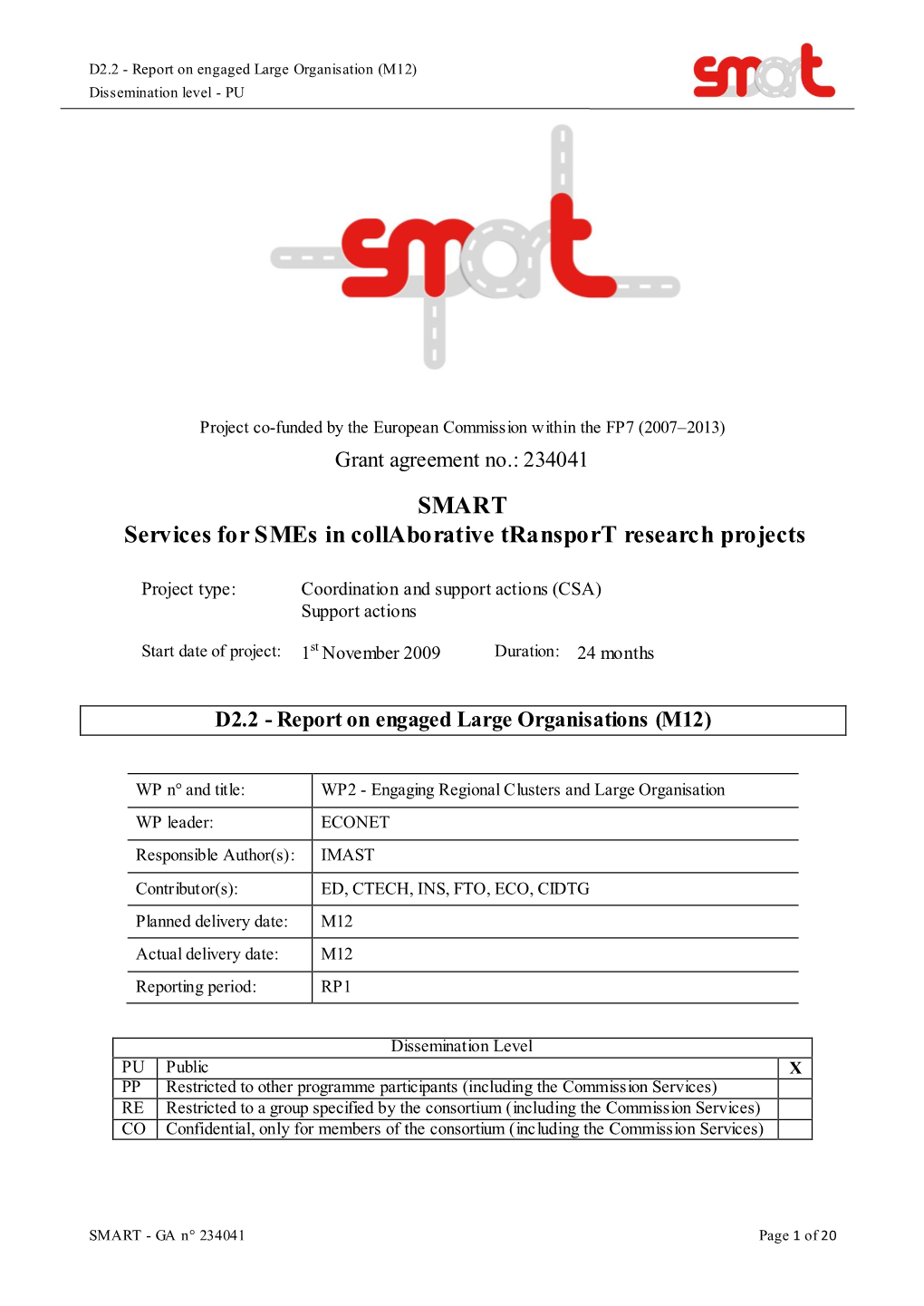 SMART Services for Smes in Collaborative Transport Research Projects