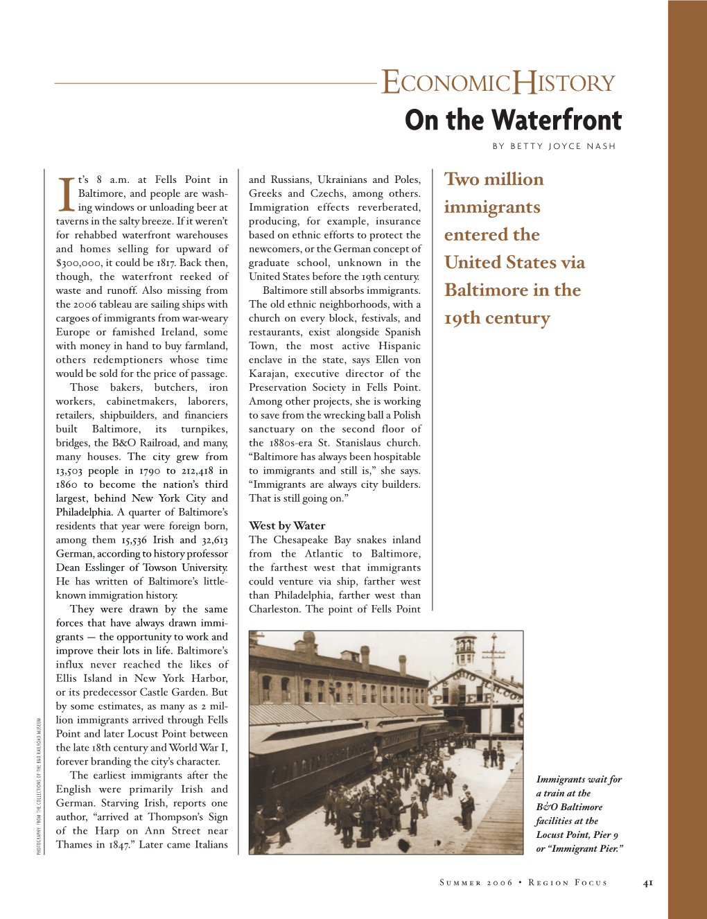 On the Waterfront: Two Million Immigrants Entered the United