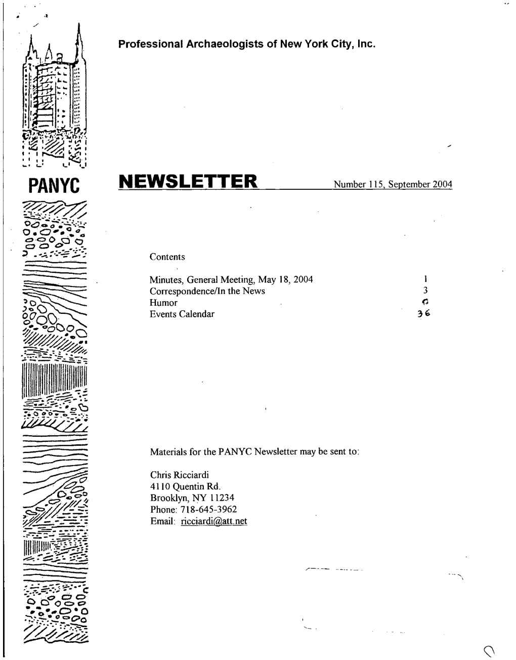 NEWSLETTER Number 115, September 2004