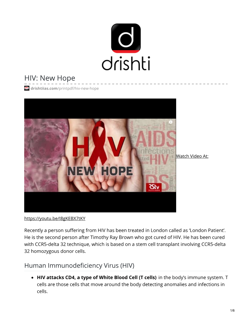 HIV: New Hope