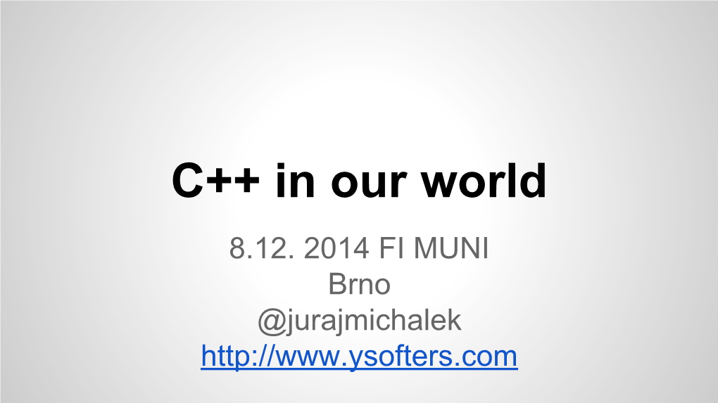 C++ in Our World 8.12