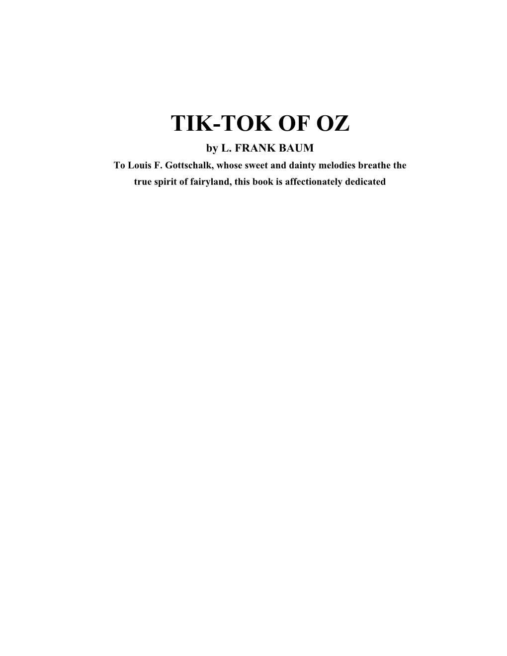 TIK-TOK of OZ by L