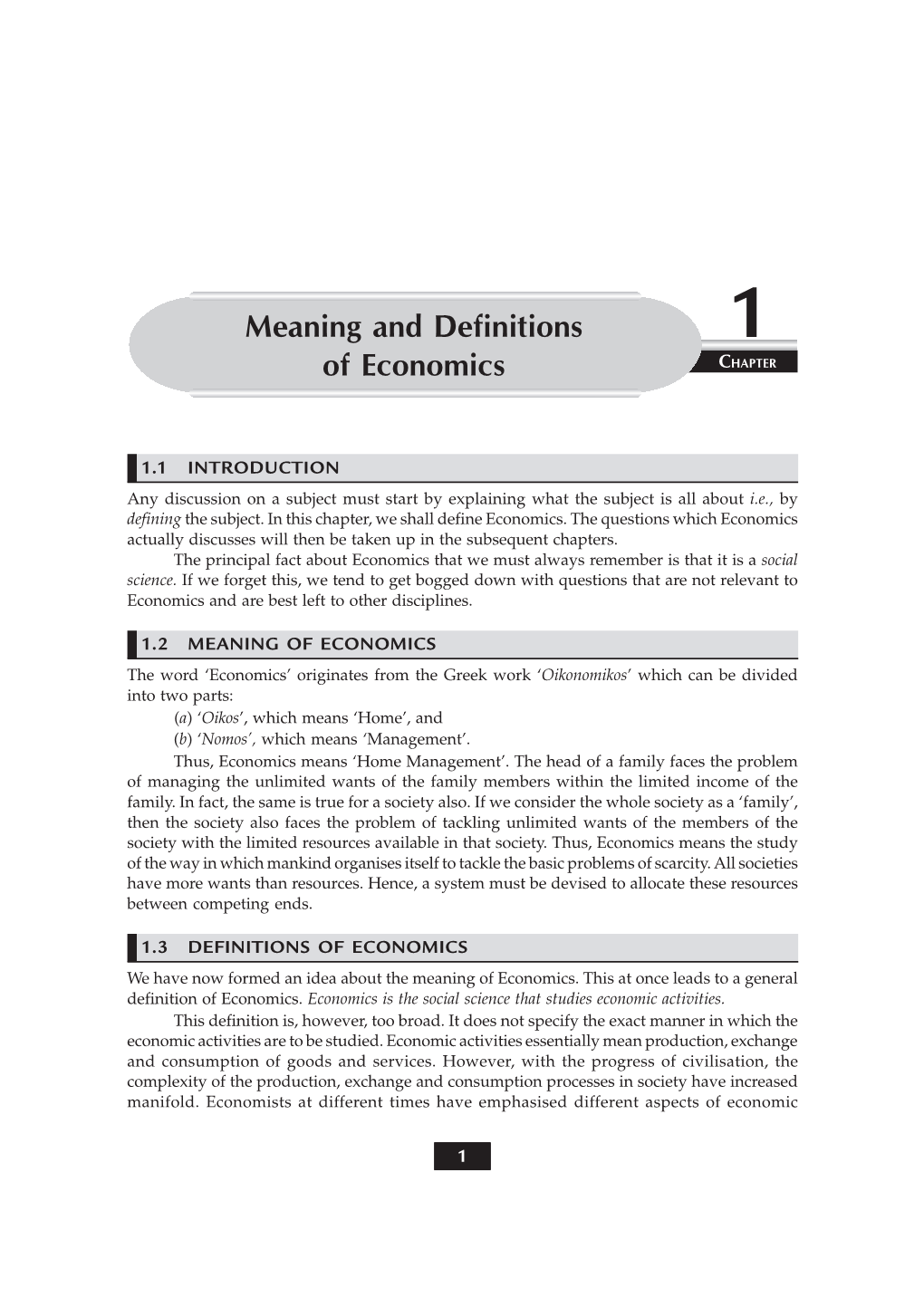 Meaning and Definitions of Economics 3