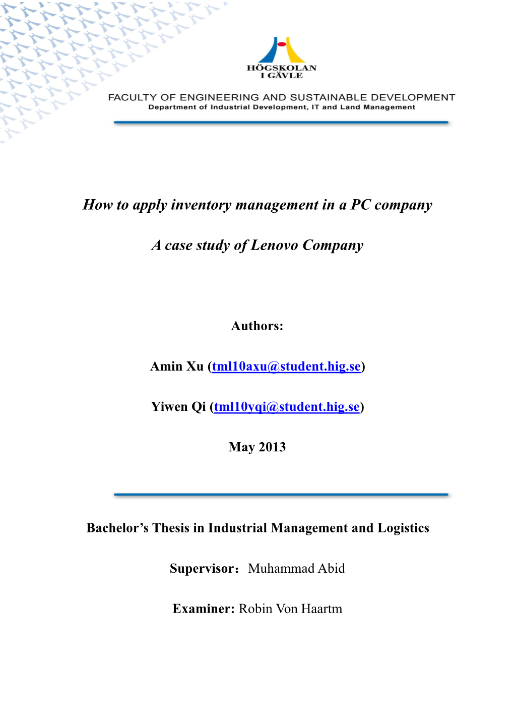 How to Apply Inventory Management in a PC Company a Case Study Of