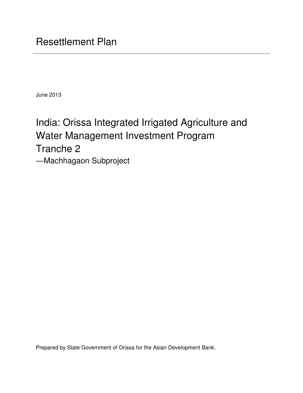 38411-043: Orissa Integrated Irrigated