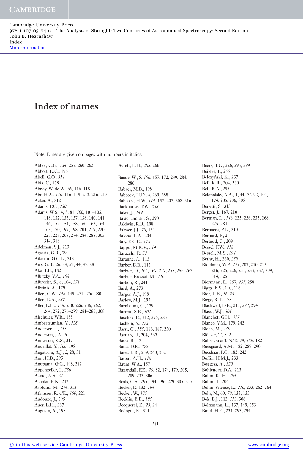 Index of Names