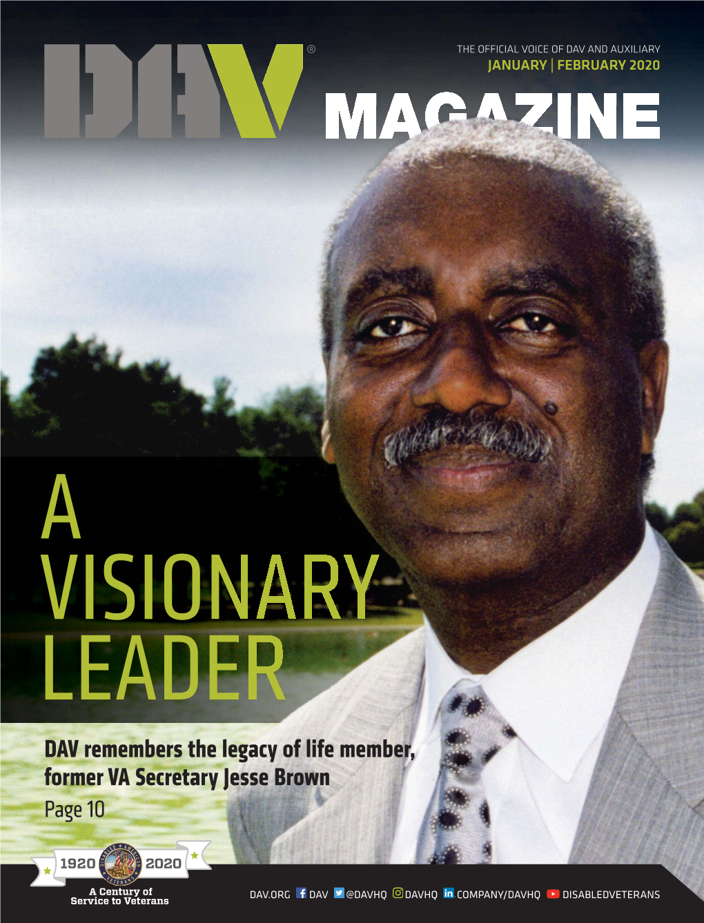 DAV Remembers the Legacy of Life Member, Former VA Secretary Jesse Brown Page 10