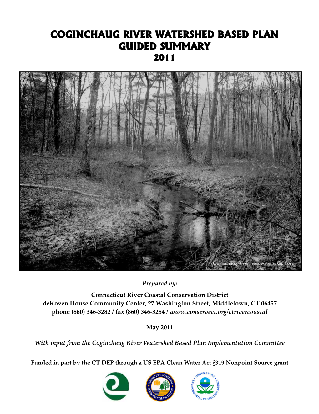 Coginchaug River Watershed Based Plan Guided Summary 2011