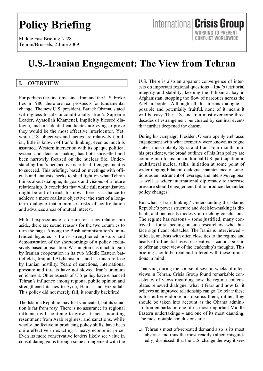 US-Iranian Engagement