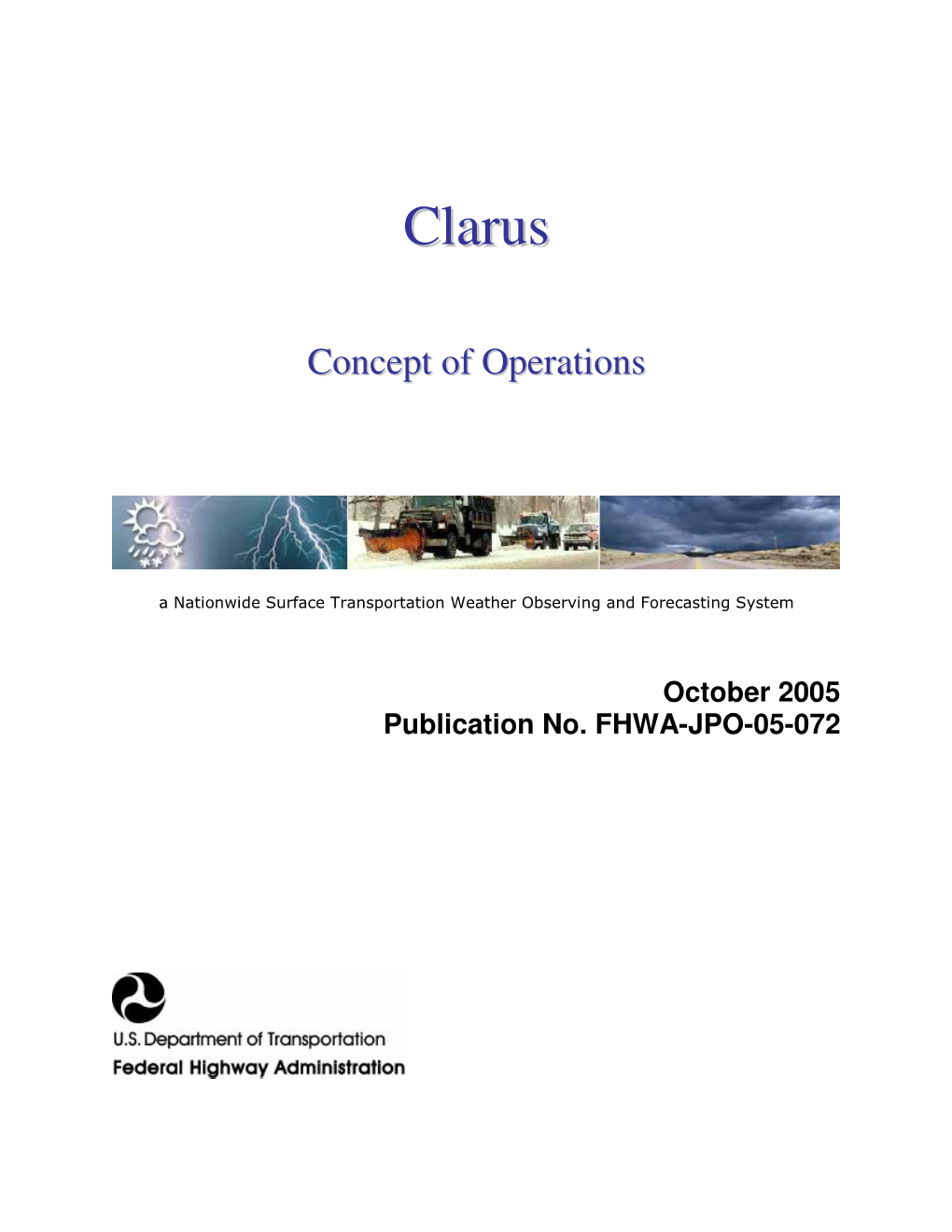 Clarus: Concept of Operations 6