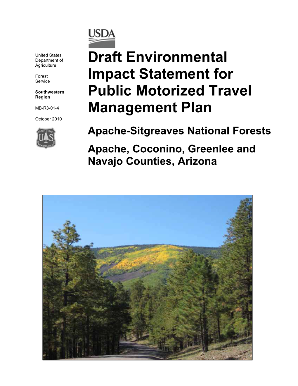 Draft EIS for Public Motorized Travel Management Plan