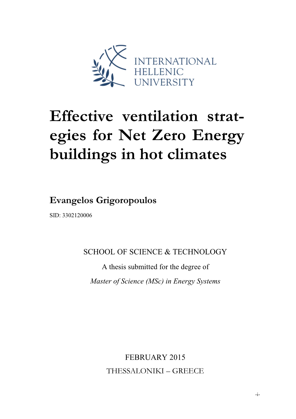 Egies for Net Zero Energy Buildings in Hot Climates