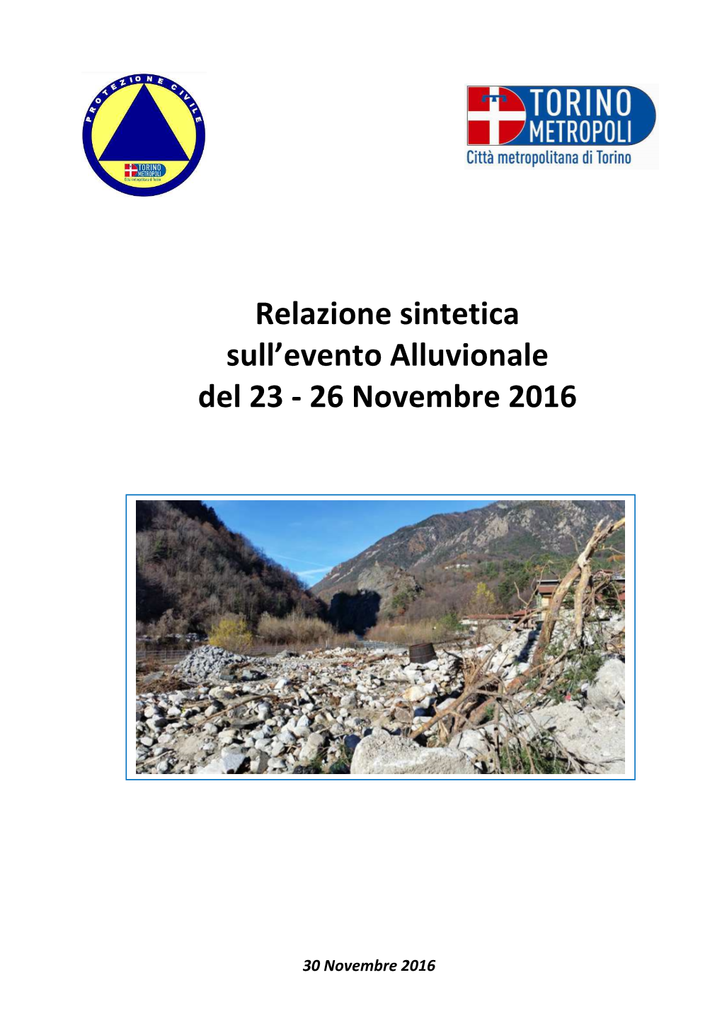 Relazione Sintetica Sull'evento Alluvionale Del 23