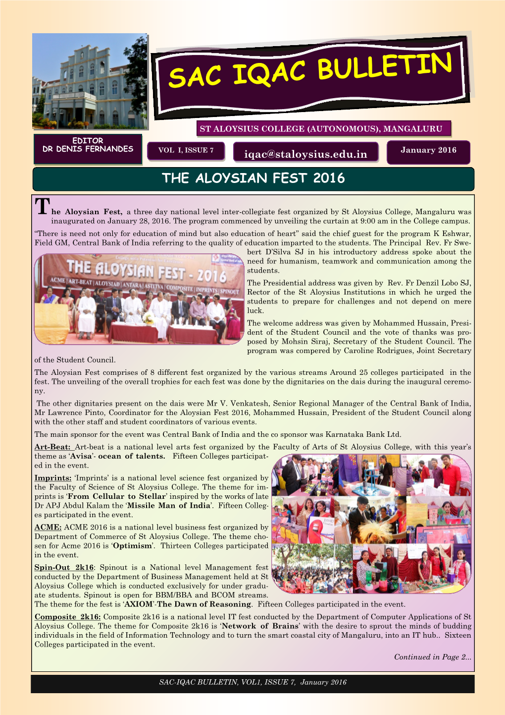 Sac Iqac Bulletin