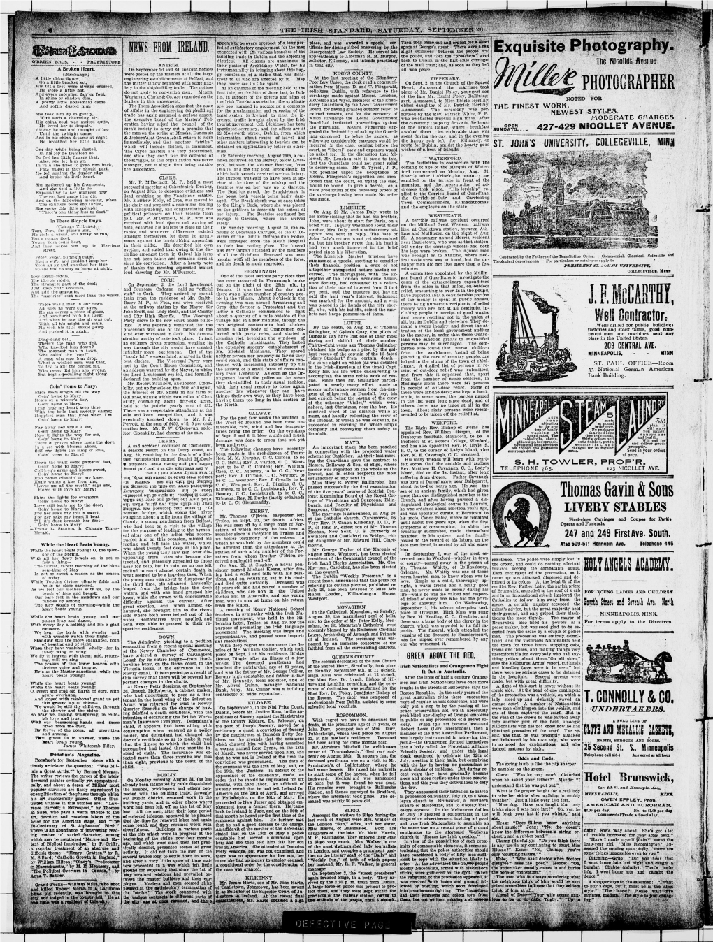 The Irish Standard. (Minneapolis, Minn. ; St. Paul, Minn.), 1896-09-26, [P ]
