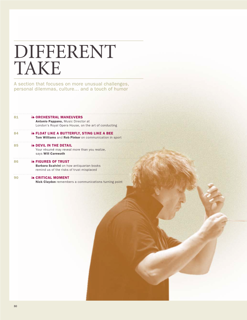 Different Take a Section That Focuses on More Unusual Challenges, Personal Dilemmas, Culture