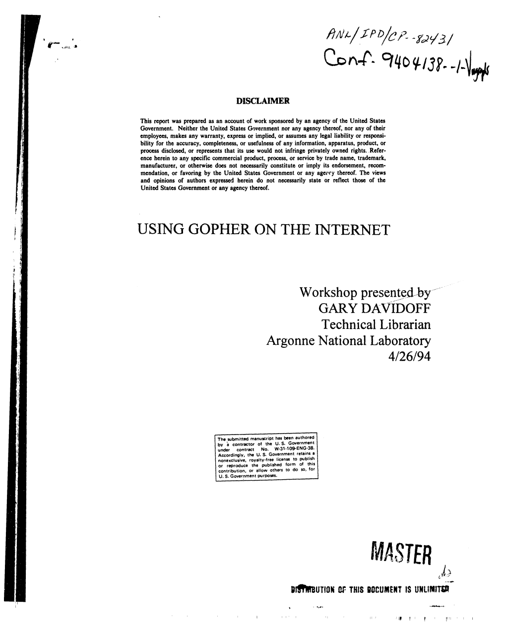 Using Gopher on the Internet .Pdf