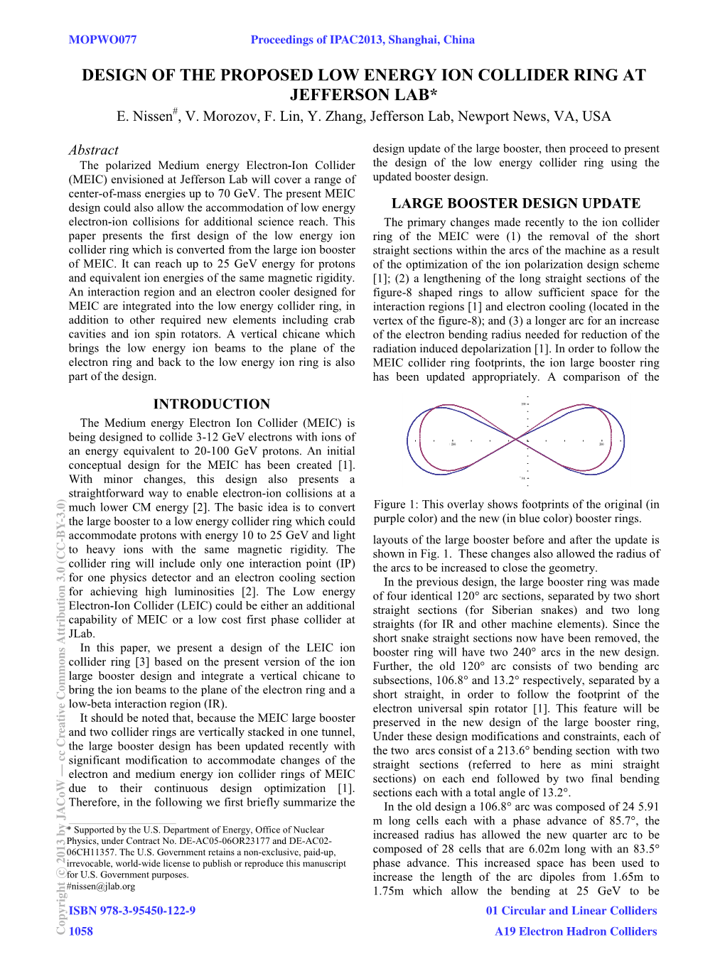 Design of the Proposed Low Energy Ion Collider Ring at Jefferson Lab* E