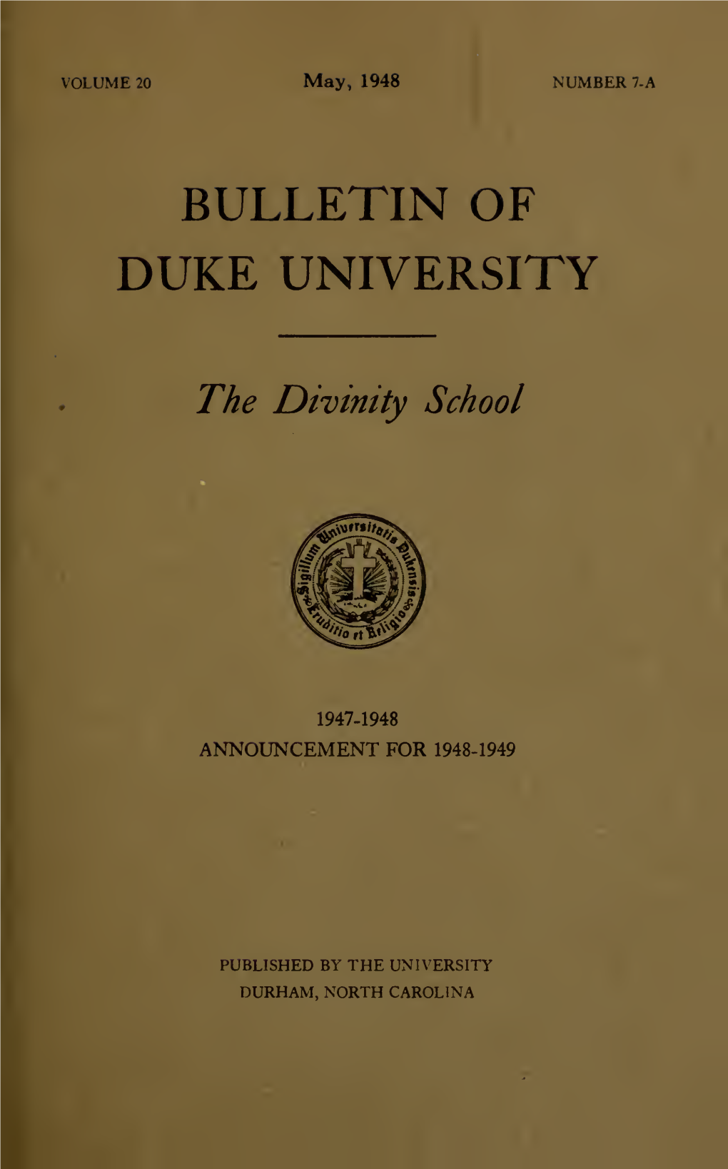 Bulletin of Duke University