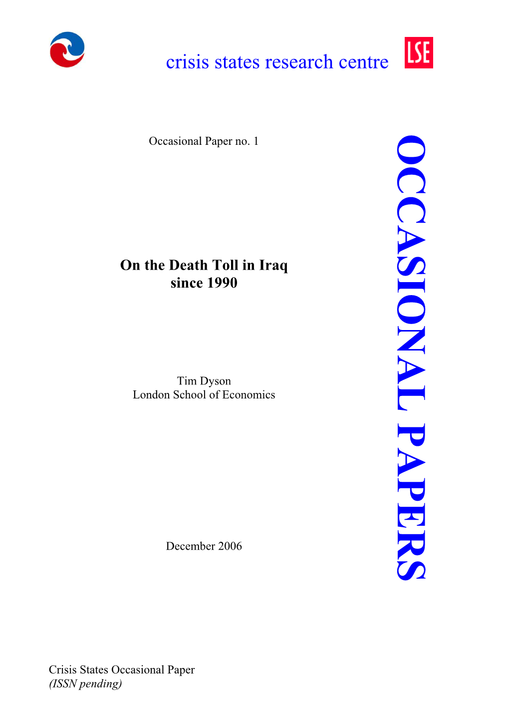 On the Death Toll in Iraq Since 1990