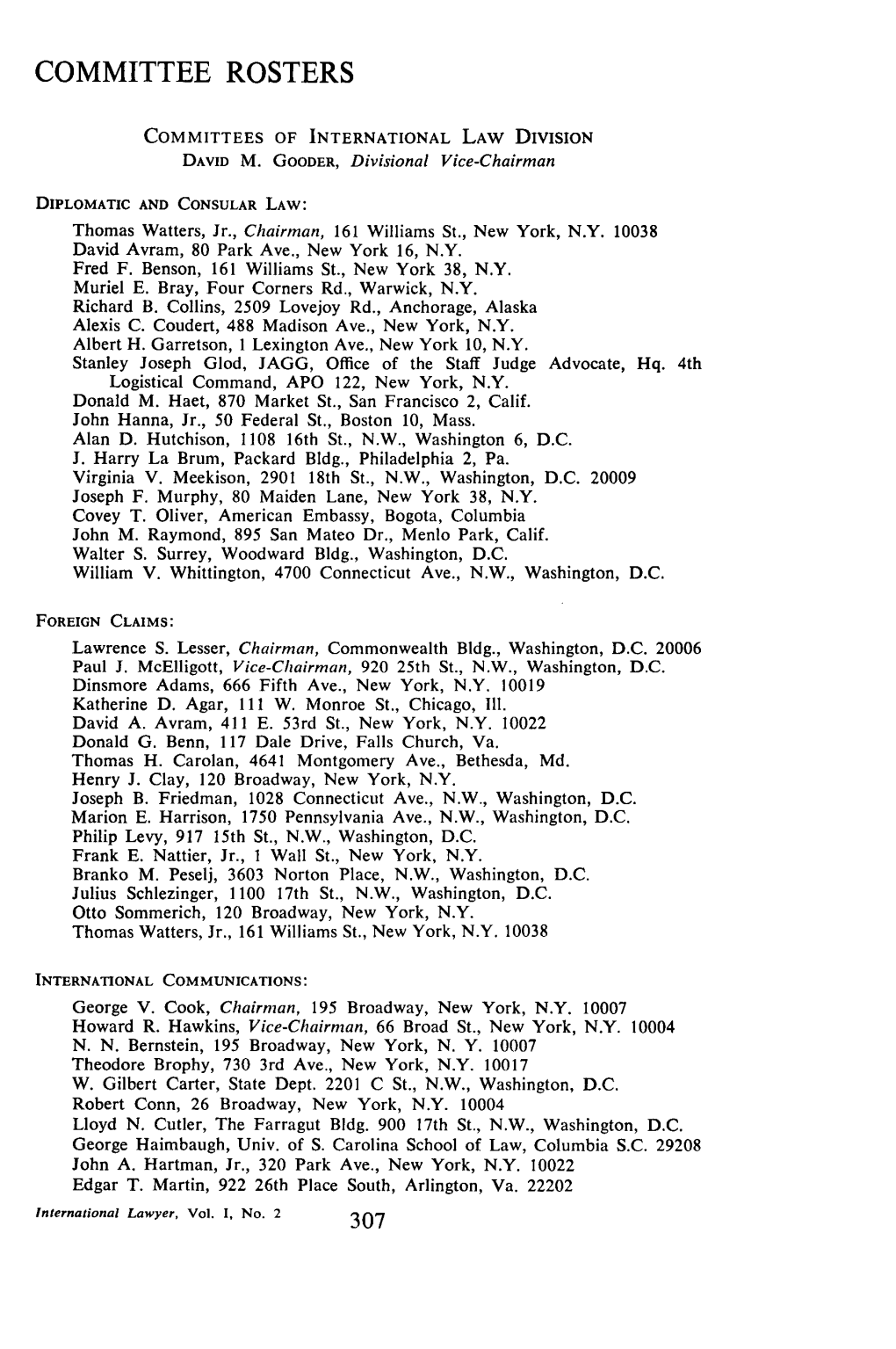 Committee Rosters