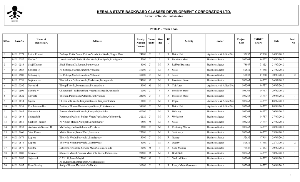 2010-11 - Term Loan