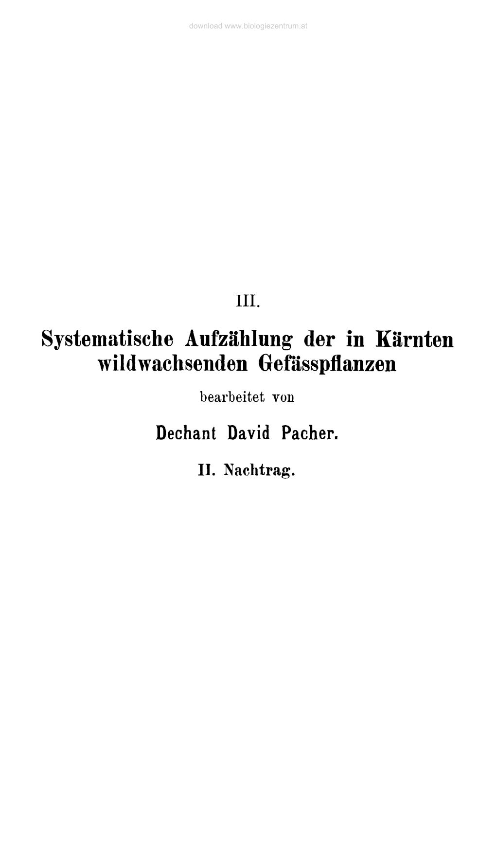 Systematische Aufzählung Der in Kärnten Wildwachsenden Gefässpflanzen