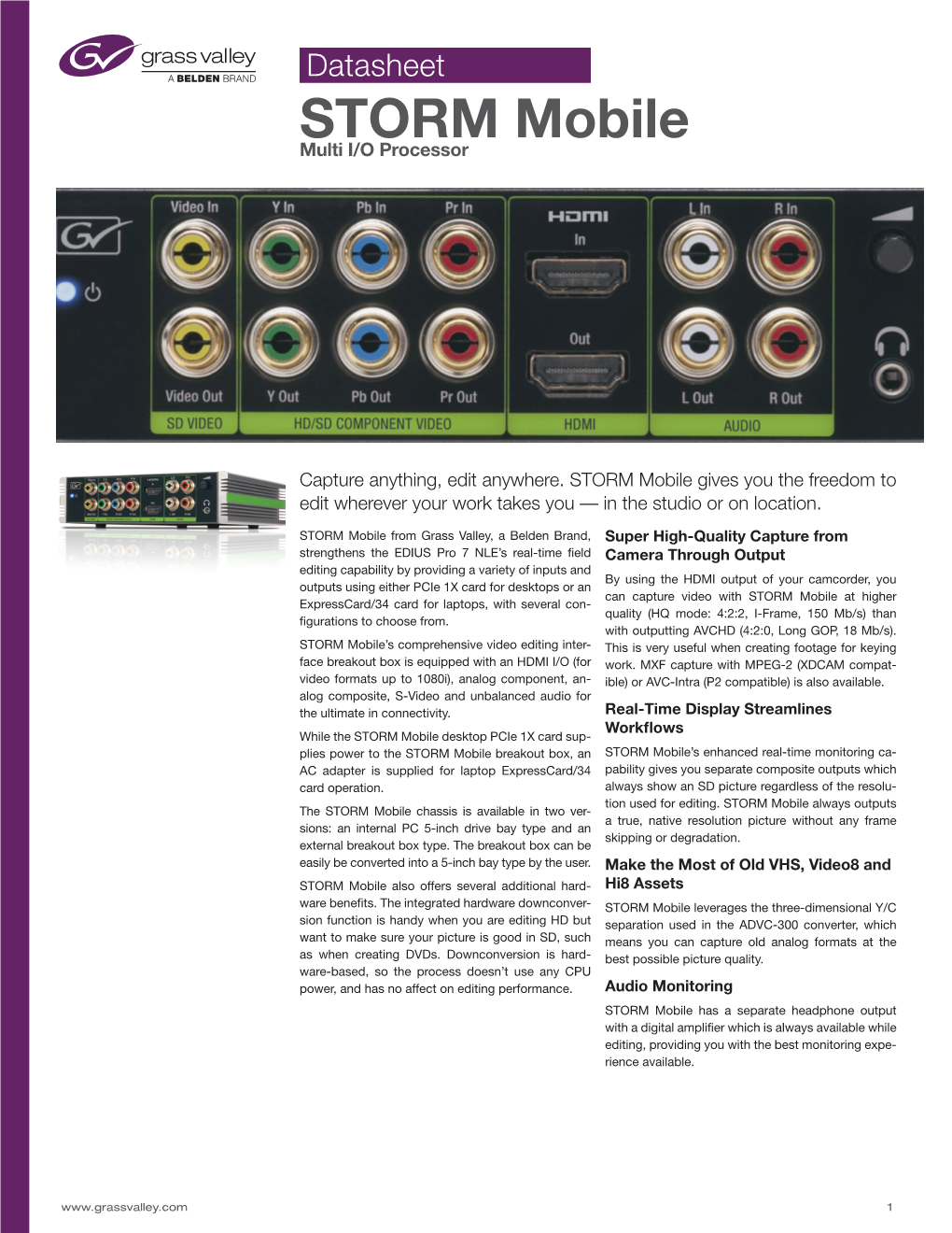 STORM Mobile Multi I/O Processor