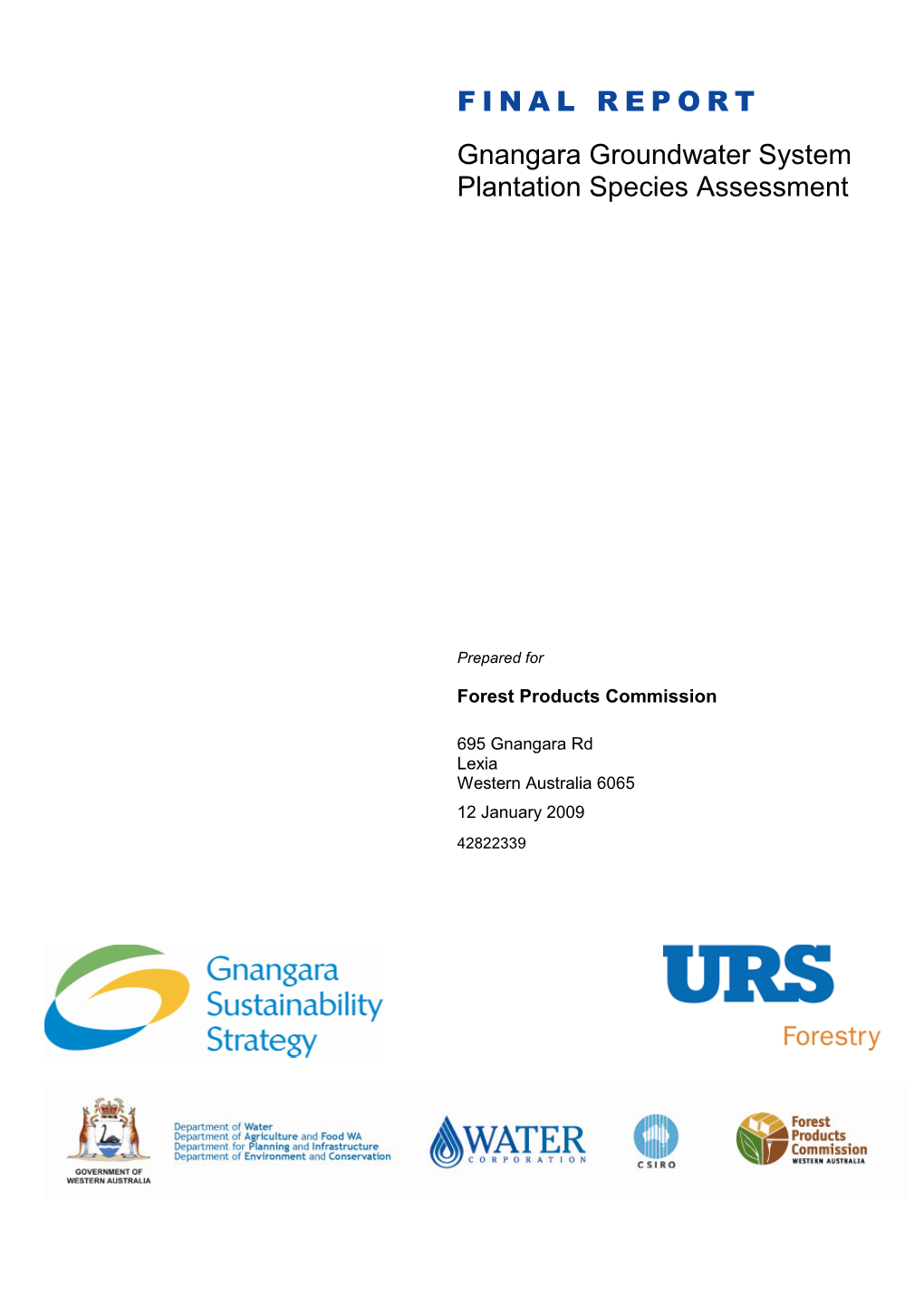 FINAL REPORT Gnangara Groundwater System Plantation