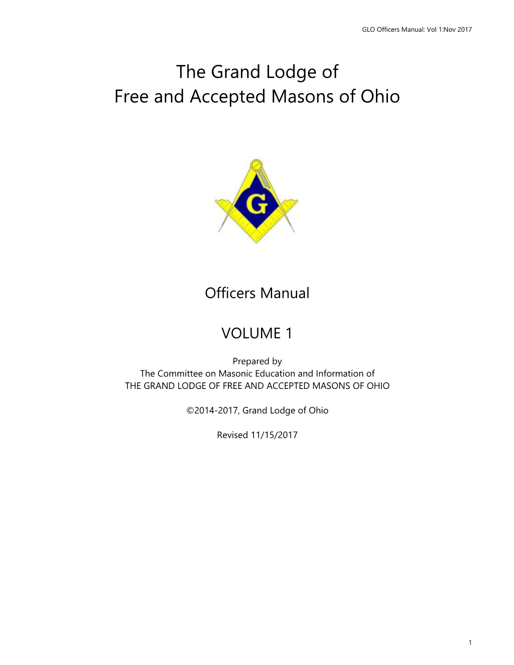 Officers Manual Volume 1 Are Listed Below