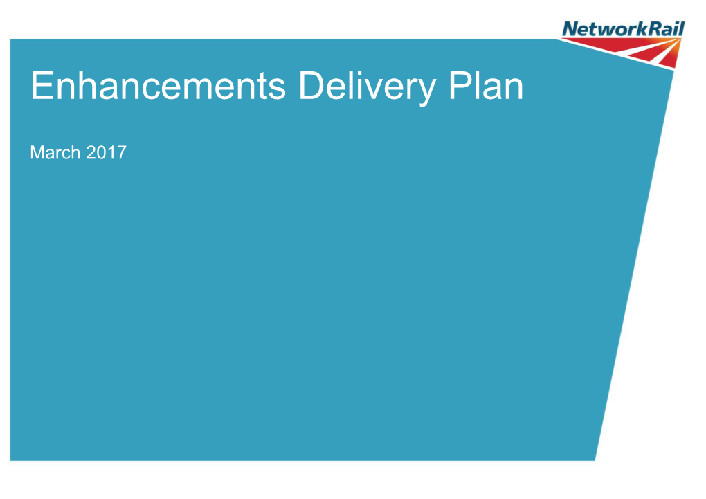 Enhancements Delivery Plan