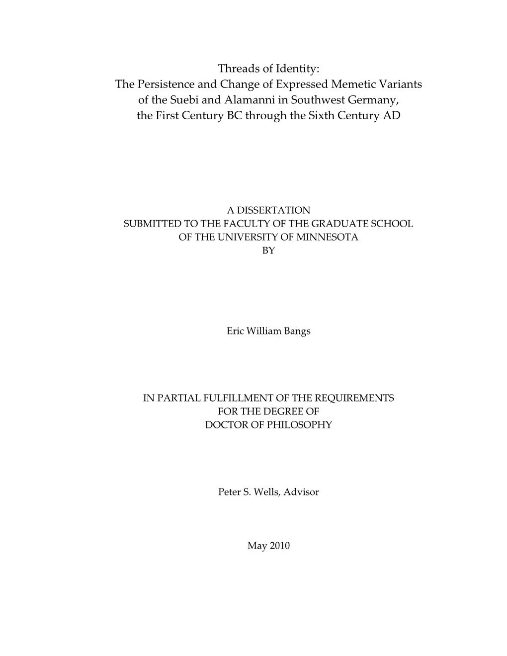 The Persistence and Change of Expressed Memetic Variants of the Suebi and Alamanni in Southwest Germany, the First Century BC Through the Sixth Century AD