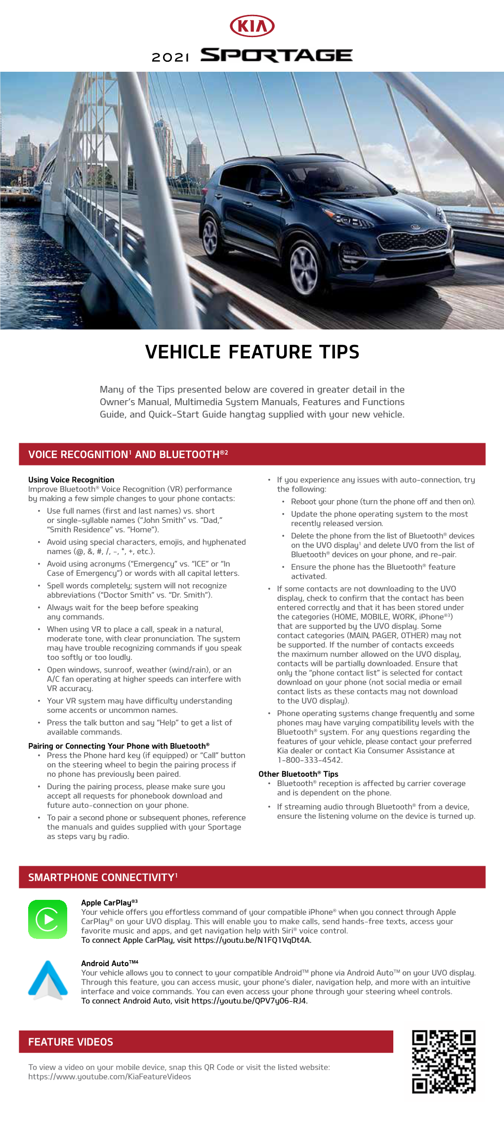 2021 Kia Sportage Vehicle Feature Tips