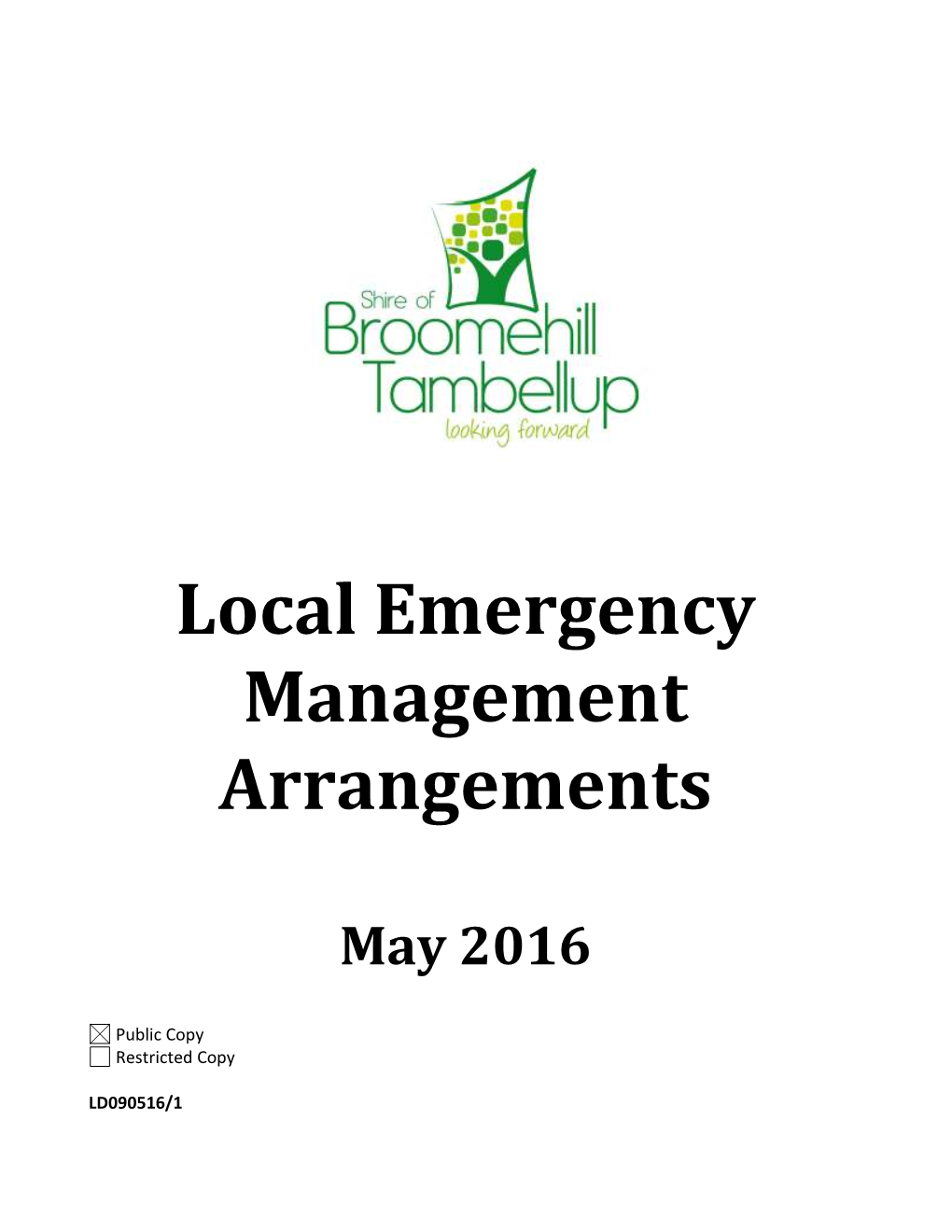 Local Emergency Management Arrangements