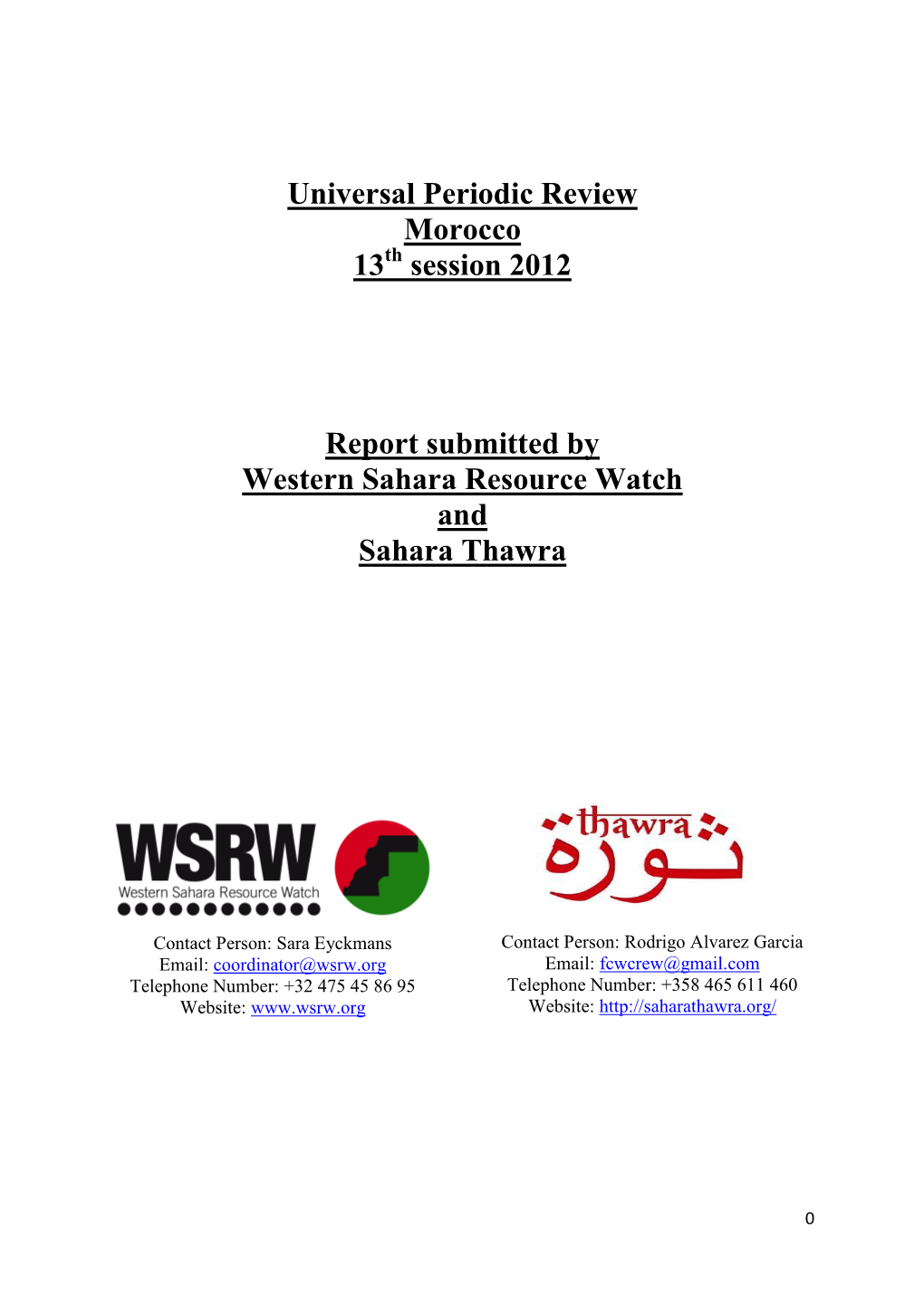 Morocco/Western Sahara