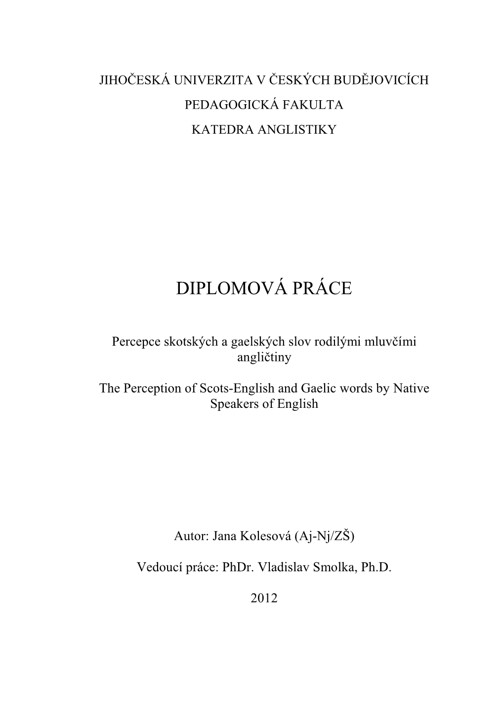 Diplomová Práce